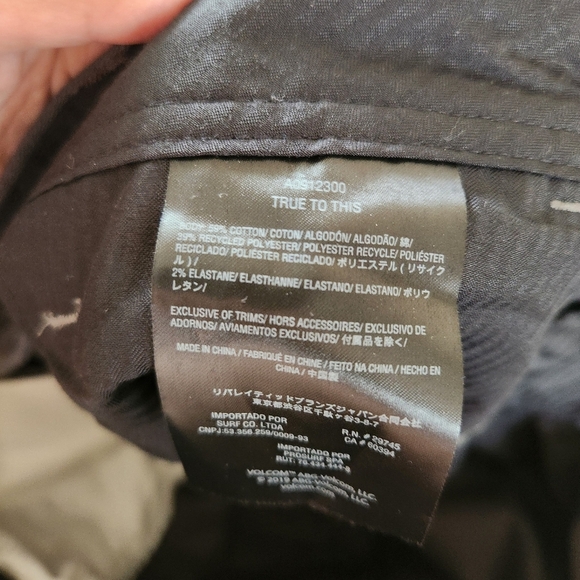 Volcom Mens 10" Flat Front Shorts Gray Size 44 - Picture 6 of 8